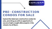 Pre- construction condos for sale,