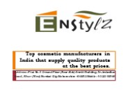 cosmetic product supplier in India