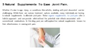 5 Natural Supplements To Ease Joint Pain.