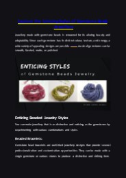Explore the Enticing Styles of Gemstone Beads Jewelry