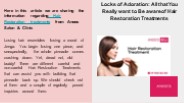 Hair Restoration Treatments