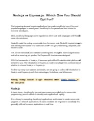 Node.js vs Express.js - Which One to Choose?