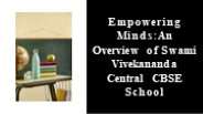 Swami Vivekananda Central CBSE School