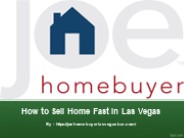 How to Sell Home Fast in Las Vegas