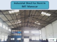 Industrial Shed for Rent In IMT Manesar