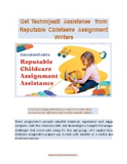 Get Technical Assistance from Reputable Childcare Assignment Writers