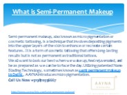What is Semi-Permanent Makeup