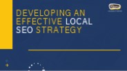 Developing an effective local SEO strategy