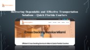 Cross Docking Service Miami - Quick Florida Couriers