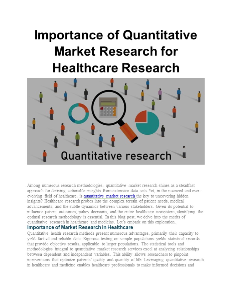 PPT Importance of Quantitative Market Research for Healthcare