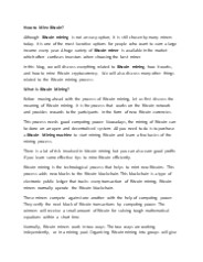 How to Mine Bitcoin?