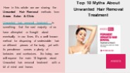 Unwanted Hair Removal Treatment