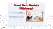 Short Term Rentals Pittsburgh