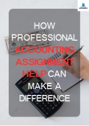 How Professional Accounting Assignment Help Can Make a Difference
