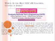 SSC JE Coaching at Engineers Academy
