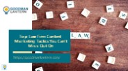 How Law Firm Content Marketing Can Be a Game-Changer