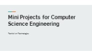Mini Projects for Computer Science Engineering