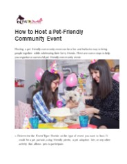 How to Host a Pet-Friendly Community Event
