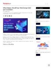 What Makes WordPress Web Design SEO Services Best?
