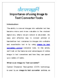 Importance of using Image to Text Converter Tools