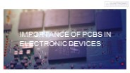 Importance of PCBs in Electronic Devices