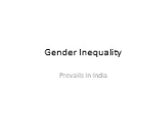 Gender inequality