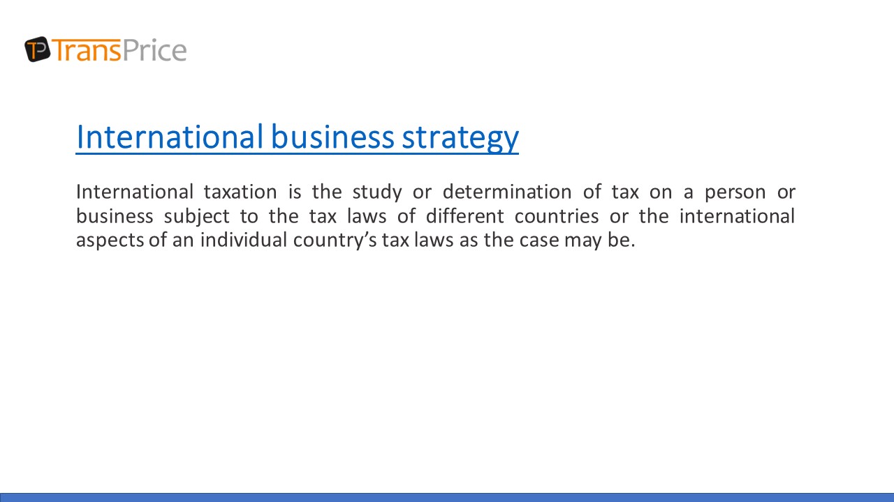 International business strategy