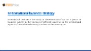 International business strategy