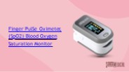 Finger Pulse Oximeter, (SpO2) Blood Oxygen Saturation Monitor