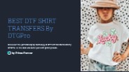 BEST DTF SHIRT TRANSFERS By DTGPro