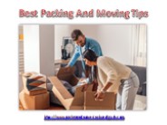 Best Packing and Moving Tips