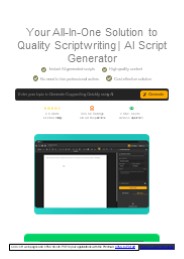 Revolutionizing Screenwriting: Exploring the AI Script Writer