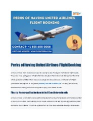 Flights Era : Perks of Having United Airlines Flight Booking
