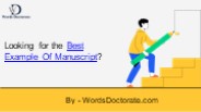 Where To Find Best Example Of Manuscript?