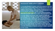 massage therapist London