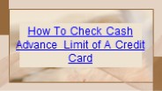 Discover Cash Advance Limit on Credit Card