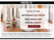 What Is the Difference Between Fine Dining & Casual Dining?