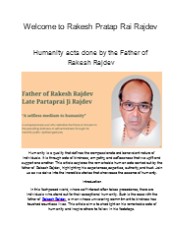Humanity acts done by the Father of Rakesh Rajdev