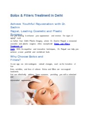 Botox & Fillers Treatment in Delhi