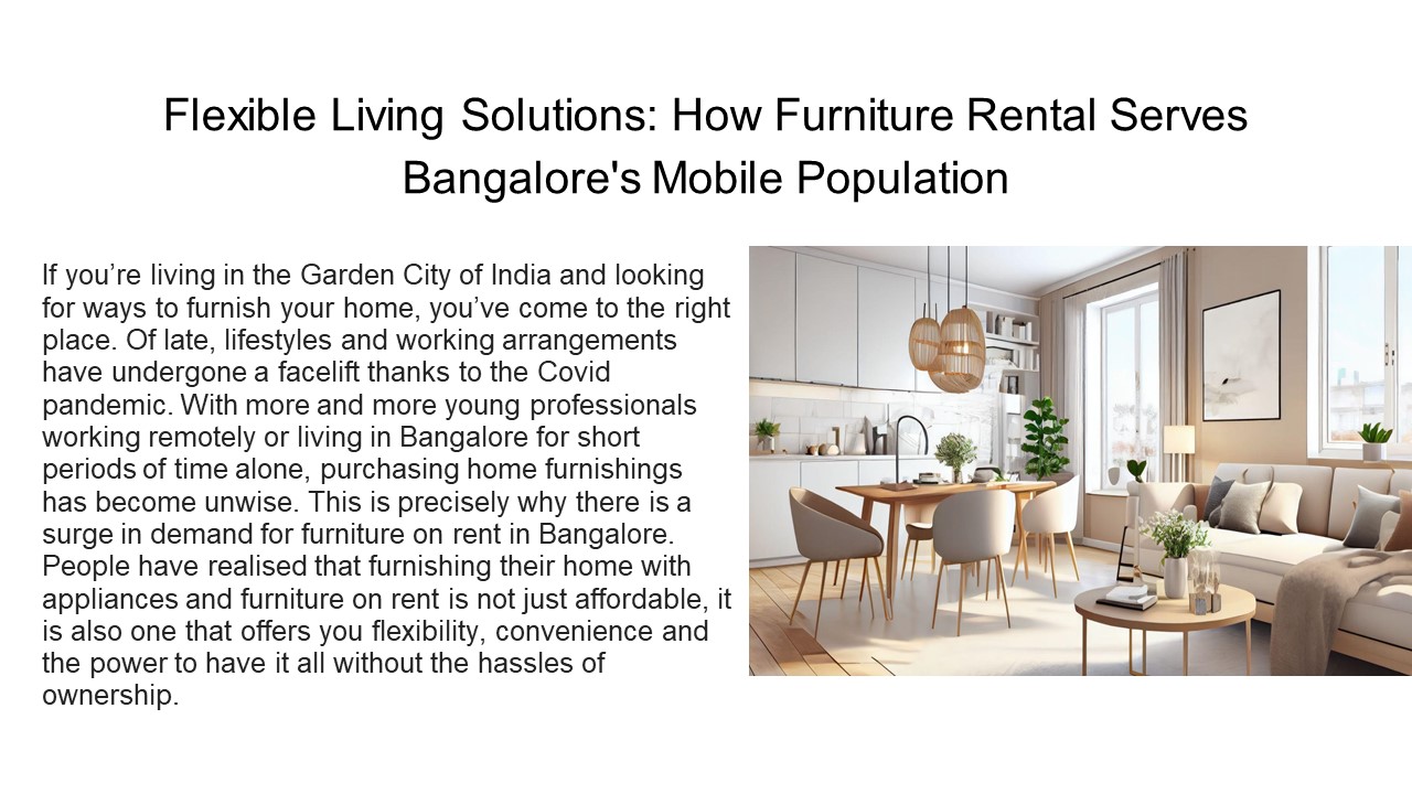 PPT Flexible Living Solutions How Furniture Rental Serves Bangalore