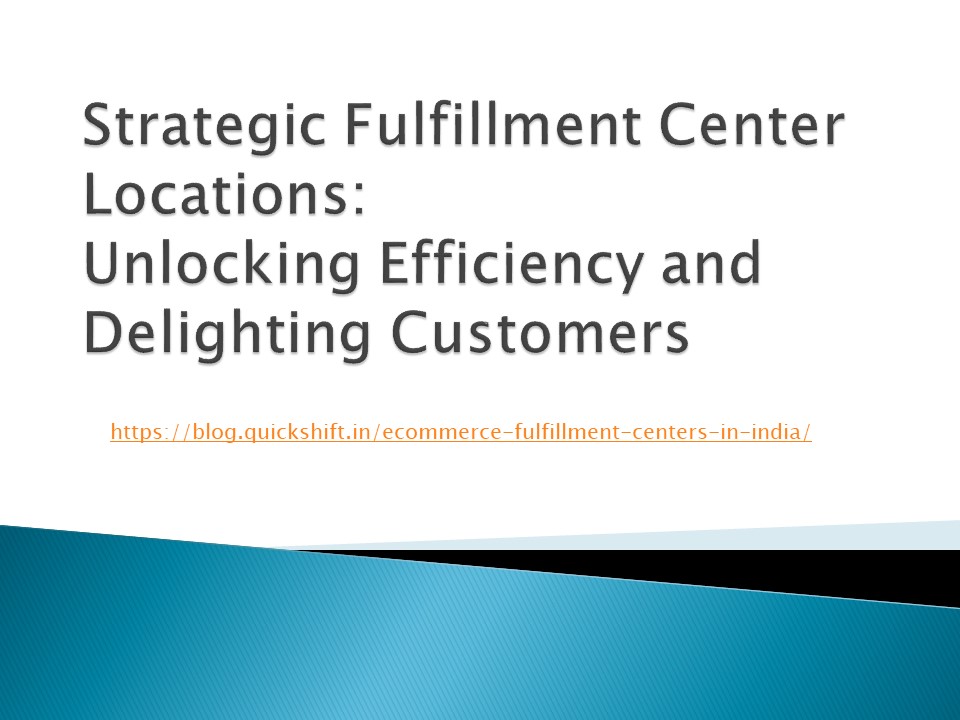 Ecommerce fulfillment centers in India