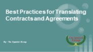 Best Practices for Translating Contracts and Agreements