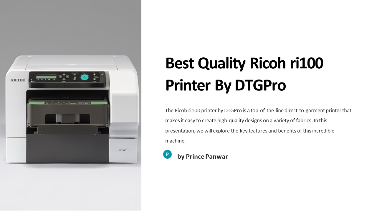 Best Quality Ricoh ri100 Printer By DTGPro
