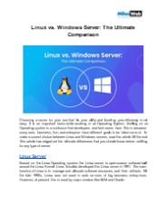 Linux vs. Windows Server - The Ultimate Comparison