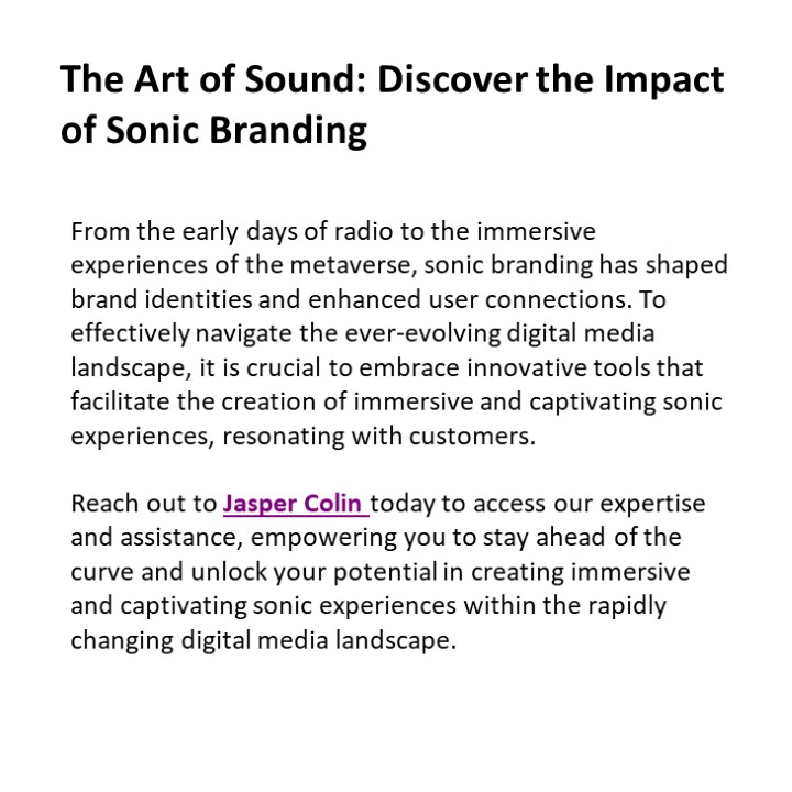 The Art of Sound: Discover the Impact of Sonic Branding