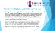 TOP DISSERTATION WRITERS IN THE UK