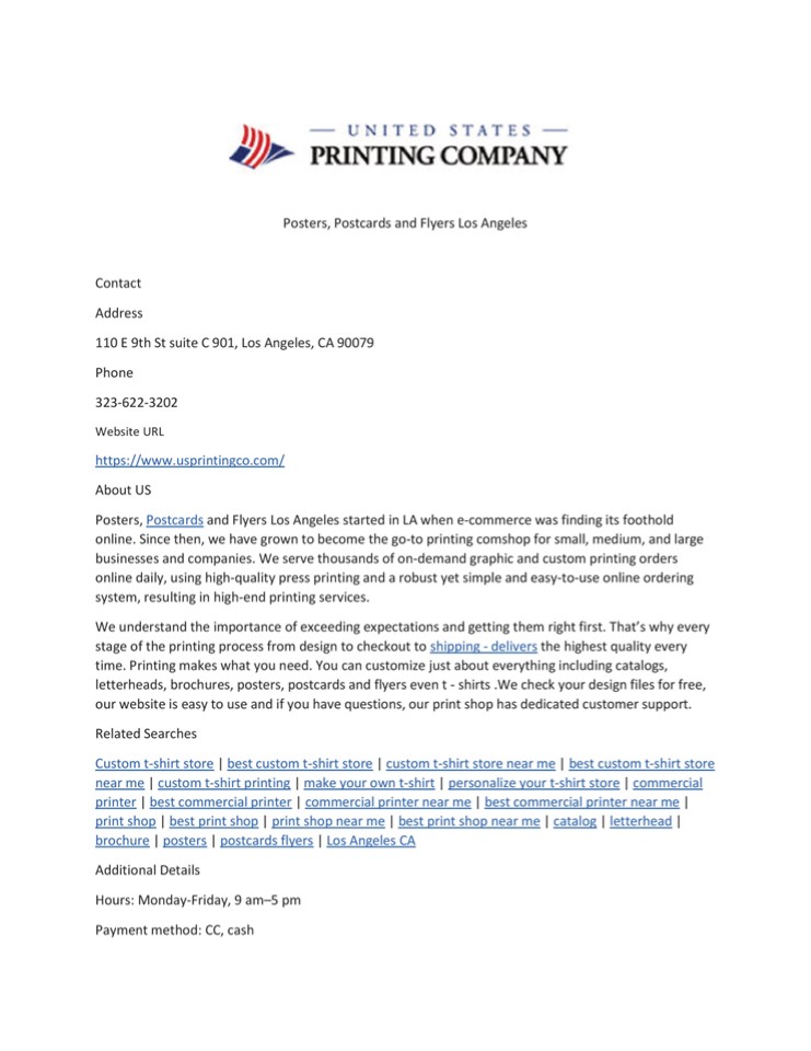 Posters, Postcards and Flyers Los Angeles