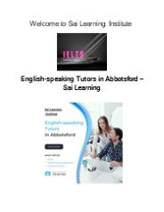 English-speaking tutors in Abbotsford - Sai Learning