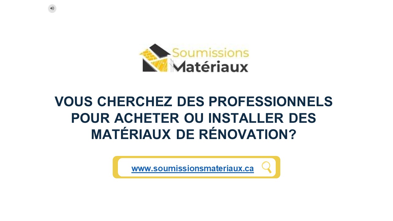 Obtenez rapidement 3 soumissions gratuites pour vos matériaux + l'installation