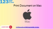 Print Document on Mac
